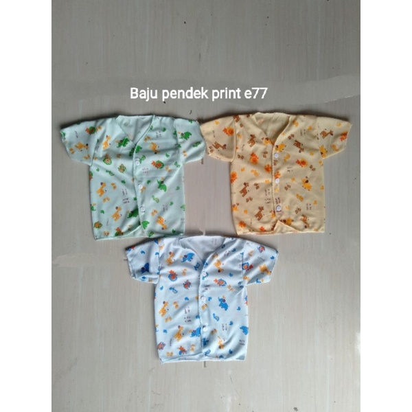 3 pcs Baju pendek bayi print / Baju panjang bayi print