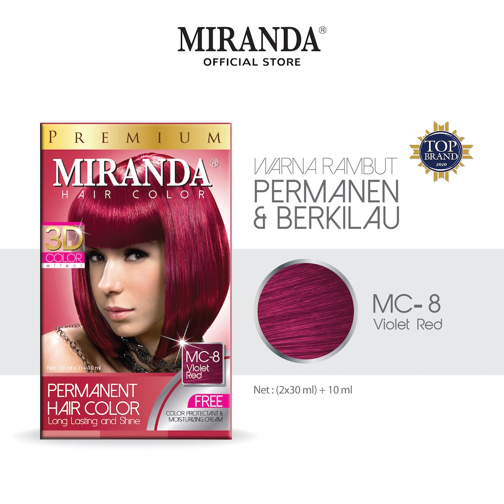 Miranda Hair Color Cat  Rambut  Permanen  MC8 Violet Red 