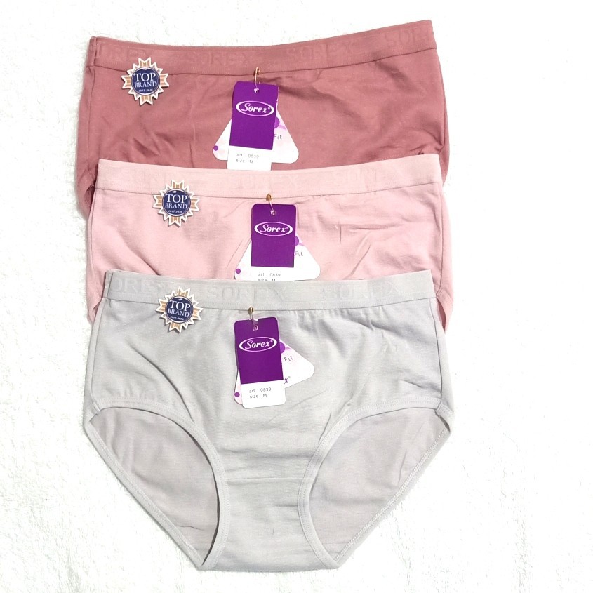 3 Pcs Celana Dalam Wanita Sorex 0839 Comfort Fit Underwear CD