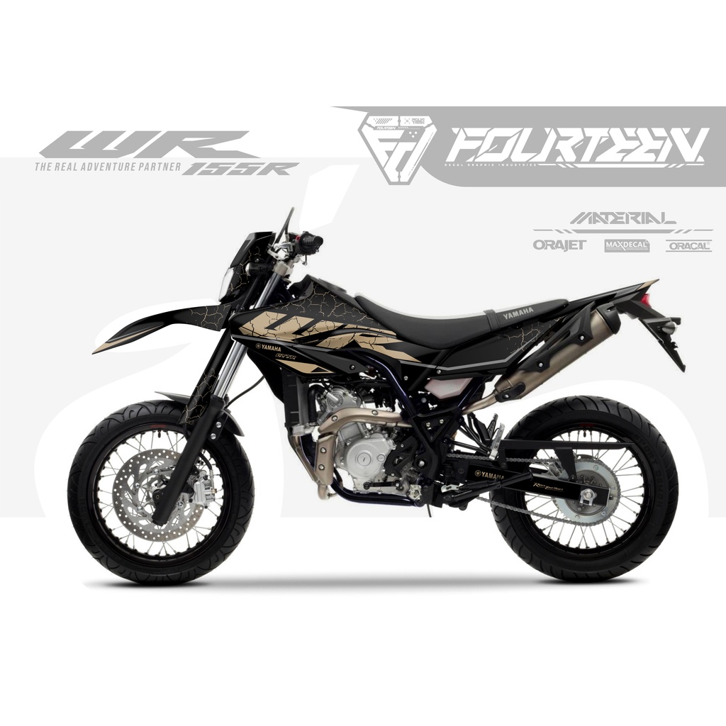 STIKER DECAL YAMAHA WR 155 BLACK BROWN