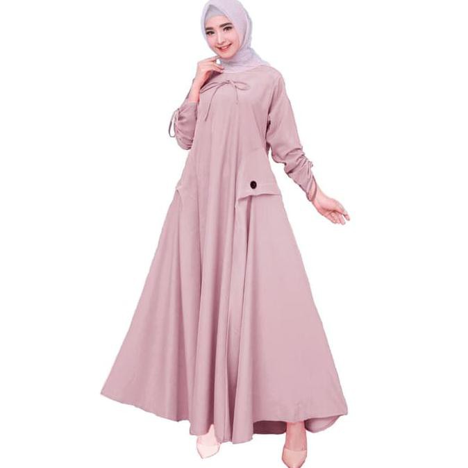 Gamis Gaul 2020 Gamis Jersey Kombinasi Brukat Gamis Remaja Baju Wanita Terbaru 9888 - Ladangki