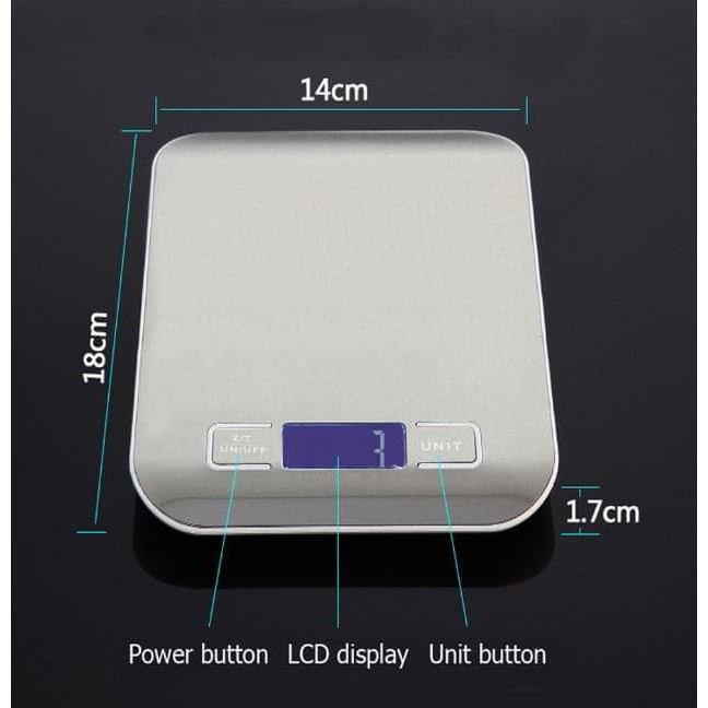 Digital Kitchen Scale 10 kg Timbangan Kue Digital Timbangan Dapur 10kg/1Gr