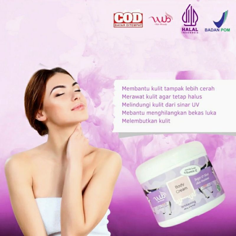 WUB BODY CREAM BLEACHING 200 GR PEMUTIH BADAN