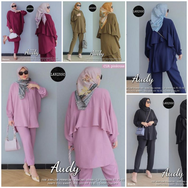 AUDY SET ORIGINAL BY LARISSO / XIYOMI SET ORI BY HAIFA LABEL (100% REAL PICT)