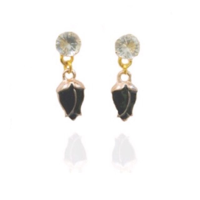 Anting Bunga Tulip Hitam