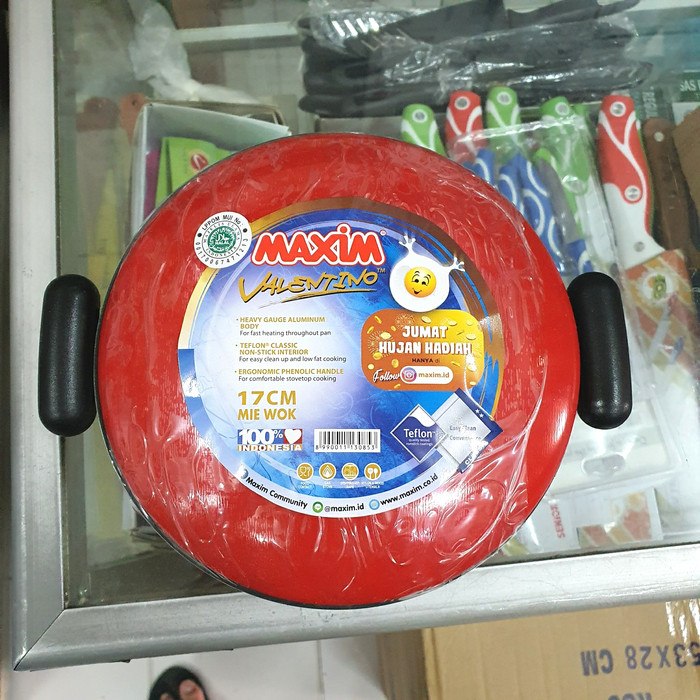 Maxim Mie Wok 17cm + Almunium Cover Valentino