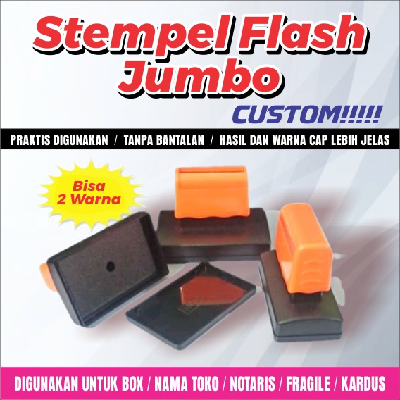 

Stempel Flash Custom Jumbo Stampel Cap Kardus Big Stamp Warna Otomatis Besar Branding Kemasan Dus Karton Toko Online Shop Brand / NOTARIS / FRAGILE / DAFTAR NILAI / DOKTER / BIDAN / GURU BESAR CUSTOM!!!!!