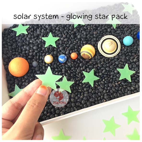 Zoetoys Solar System - Glowing Star Pack | Black Beans |  Mainan Anak