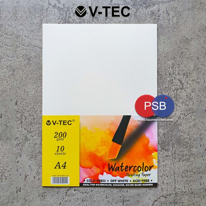 

Produk Terbaru Watercolor Paper V-Tec A4 / Kertas Cat Air A4 / Kertas Gambar A4