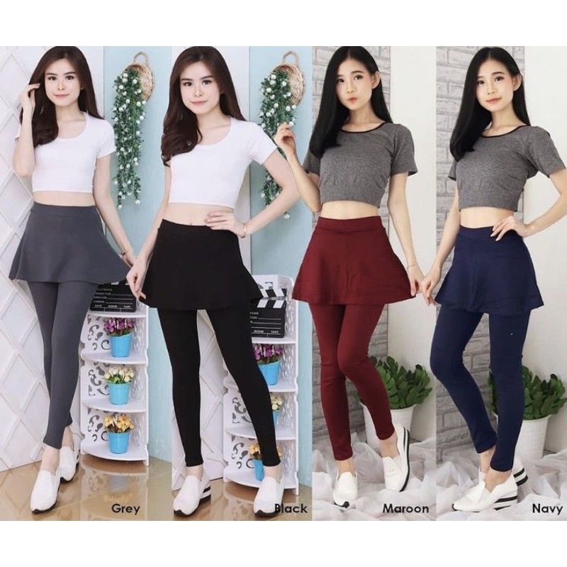 Glam Skirt Pants Import | Sport Wear | Celana senam Legging Rok olahraga Wanita