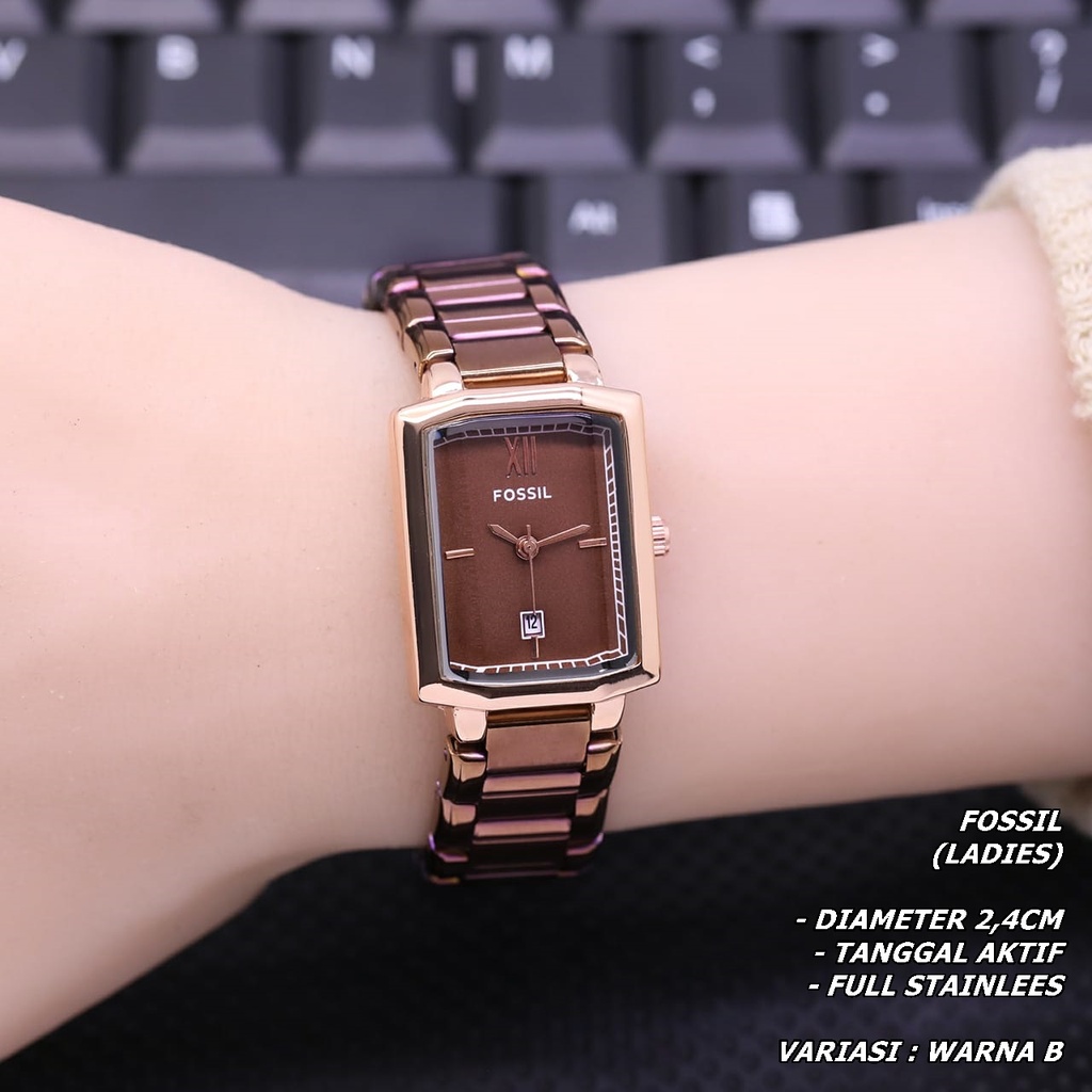 JAM TANGAN WANITA FASHION RANTAI BODY SEGI TANGGAL AKTIF