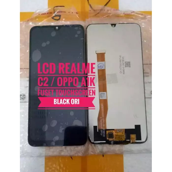 LCD REALME C2 FULLSET + TOUCHSCREEN BLACK ORIGINAL