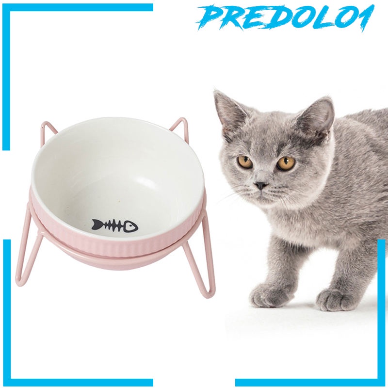 (Predolo1) Stand Holder Mangkok Makanan Anjing / Kucing Peliharaan Bahan Besi