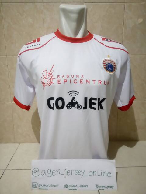 Jersey Persija Jakarta Away 2018 Liga 1 Gojek Putih Retro Lokal