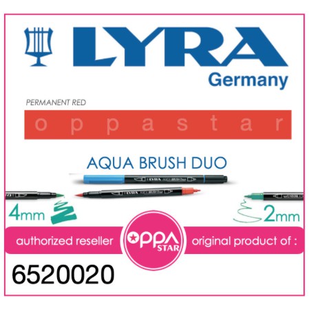 

Lyra Aqua Brush Duo Pen Permanent Red 6520020