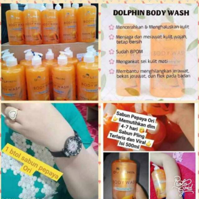 Sabun dolphin pepaya bodywash