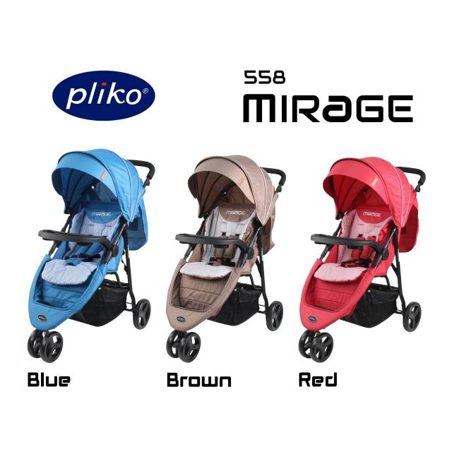 Stroller Pliko Mirage 558 Kereta Bayi Roda 3