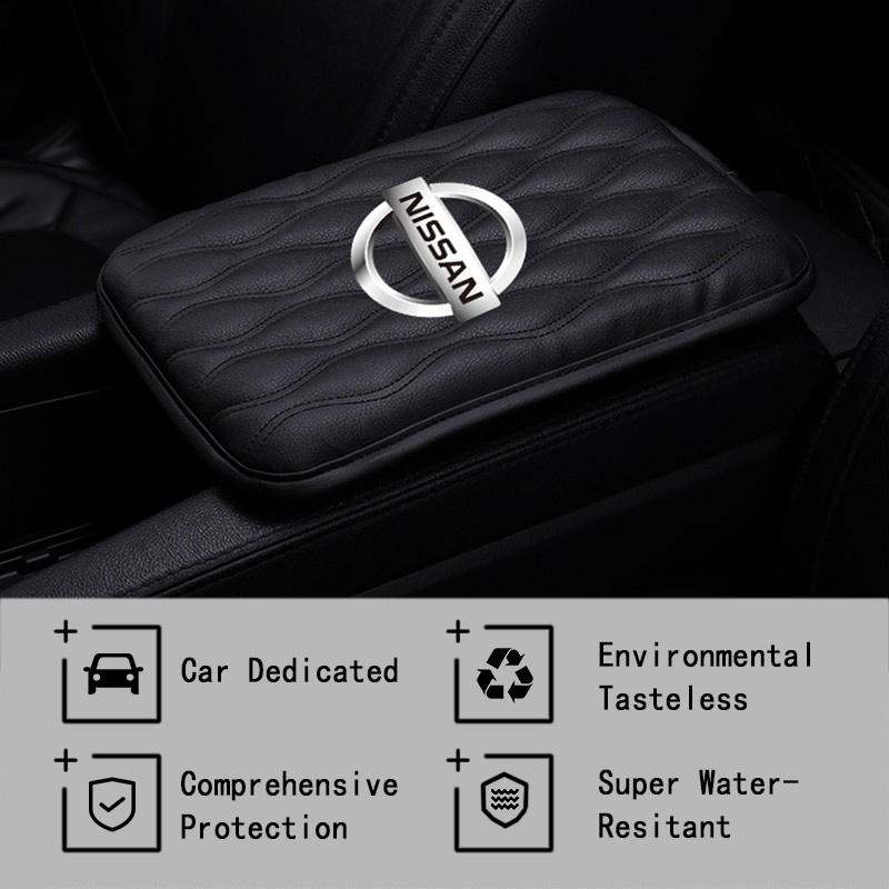 Bantalan Sandaran Tangan Mobil Universal Bahan Kulit Untuk Nissan