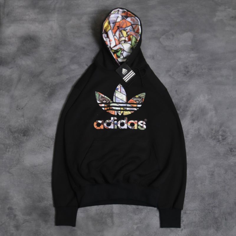 HOODIE JAKET SWEATER ADIDAS THREEFOIL MULTICOLOR FULLTAG&amp;LABEL