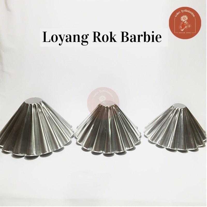 LOYANG ROK BARBIE/ CETAKAN TUMPENG BENTUK ROK BARBIE