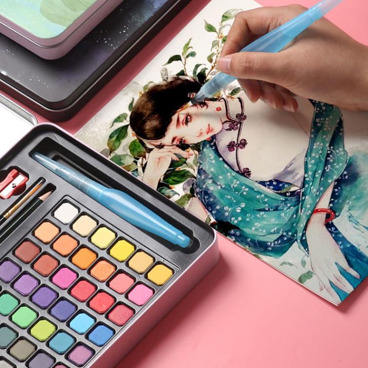 

Serbuuuu.. Kaikki 36/48Water Color Set - Alat Cat Air Set (Termasuk Kuas dan Kertas Gambara）