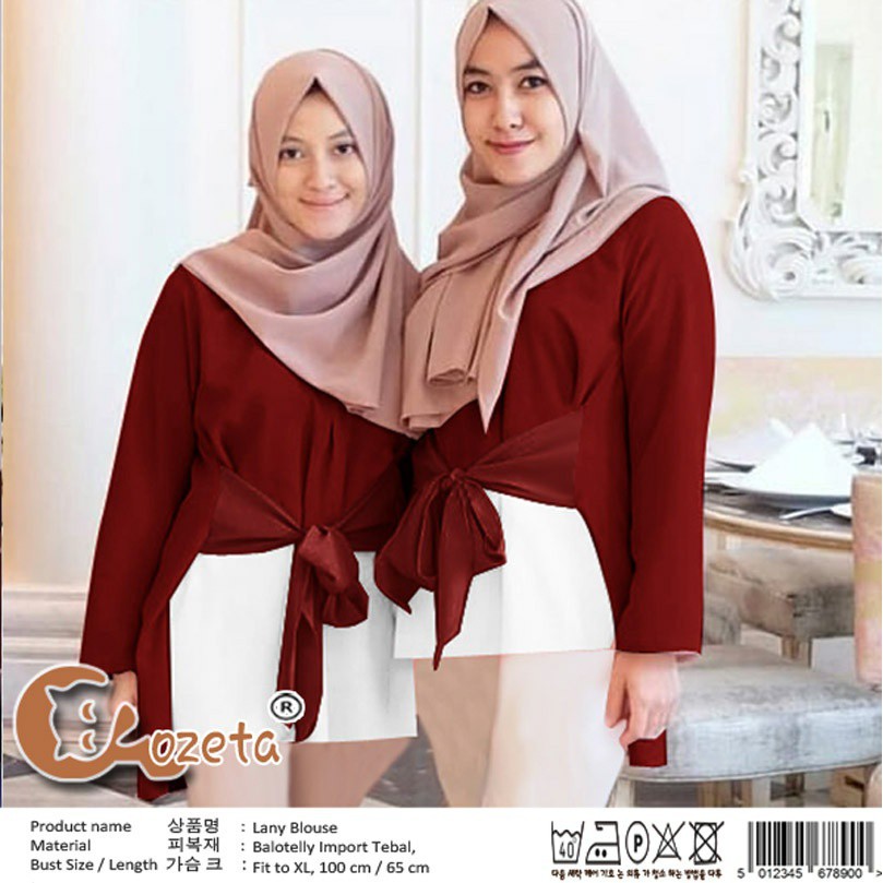 016 LANY BLOUSE # Pakaian Wanita Dewasa  Gaya Kekinian Baru Murah Grosir Tanah Abang