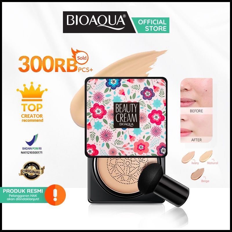 {DS} BIOAQUA bb cushion whitening Beauty cream 20g BPOM