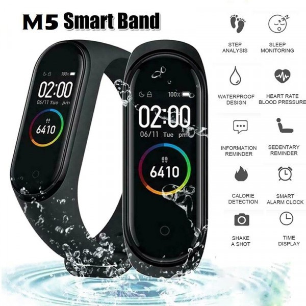 【Baterai Berkapasitas Besar】Smartwatch ORI M6 band Jam Tangan Heart Rate Fitness Traker Bluetooth 5.0 Sport Waterproof