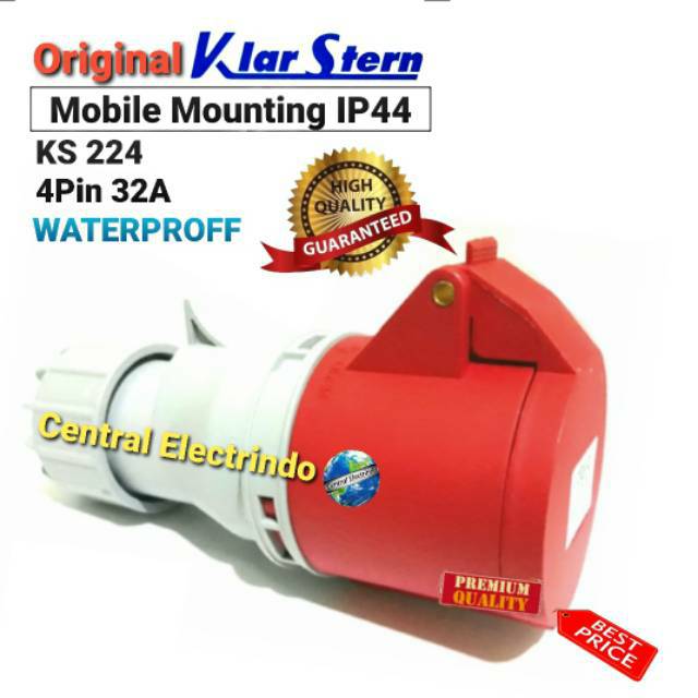 Mobile Mounting Female Socket 4Pin 32A (KS 224) Klarstern High Quality.