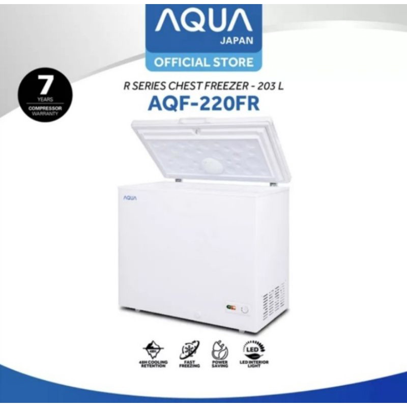 Chest Freezer AQUA AQF-220FR | Box pendingin AQF220FR sanyo 203L aqf220