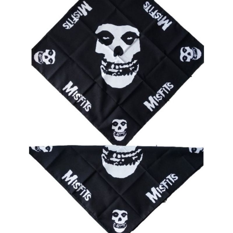 SLAYER MISFITS GARASI REBEL DISTRO / BANDANA BUFF METAL / HEADBAND DEATHMETAL MESIN TEMPUR HATKOR
