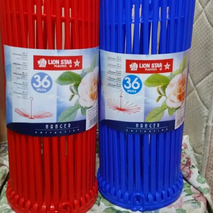 gantungan bulat lion star 36 stik/jemuran baju bayi lion star/hanger