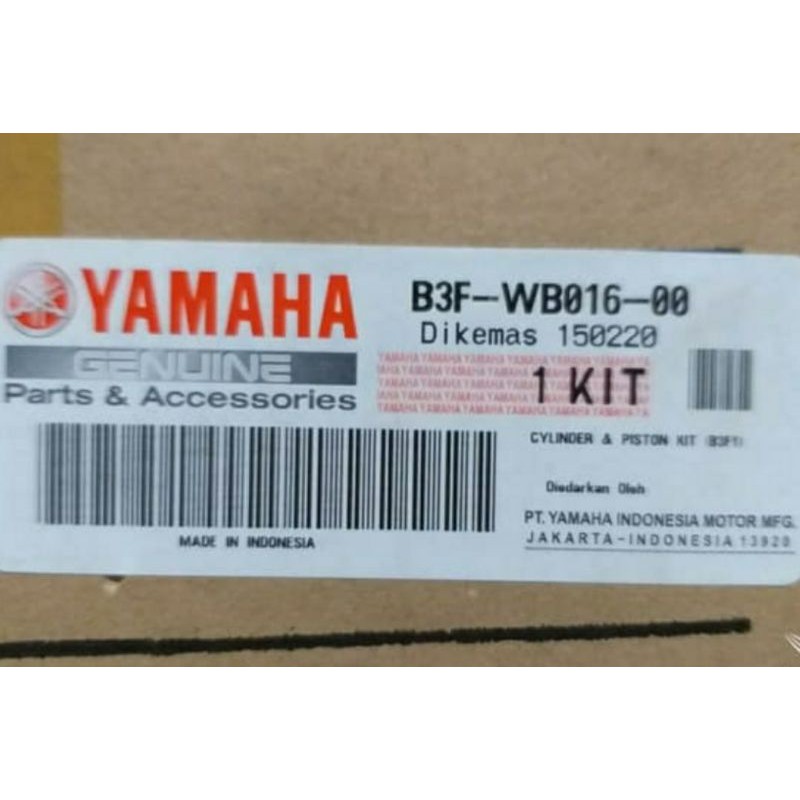BLOK SEHER SET PISTON KIT LEXI 125 ASLI ORI YAMAHA B3F WB016 00