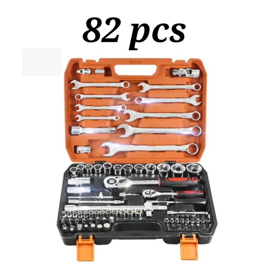 Kunci Shock + kunci inggris 82pcs / Tool kit set 82 pcs - G10016