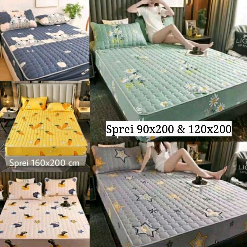 Sprei Sultan Waterproof anti ompol anti tahan air size 90x200 Seprei Adem full Karet ukuran 120x200