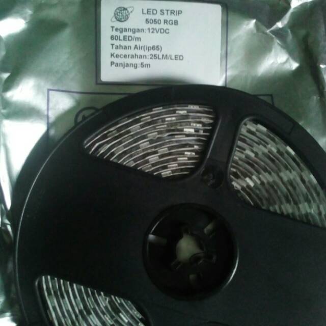 Lampu Led Strip 5050 RGB ip65 Anti Air 12V