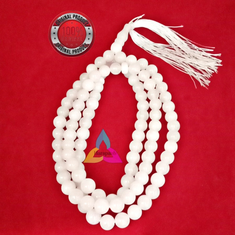 TASBIH BATU GIOK PUTIH SALJU ASLI ISI 99
