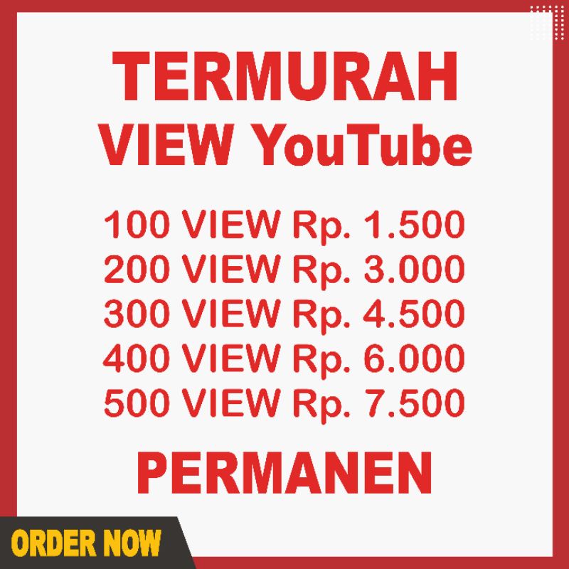 View Youtube MURAH dan BERGARANSI REAL HUMAN/REAL AKUN