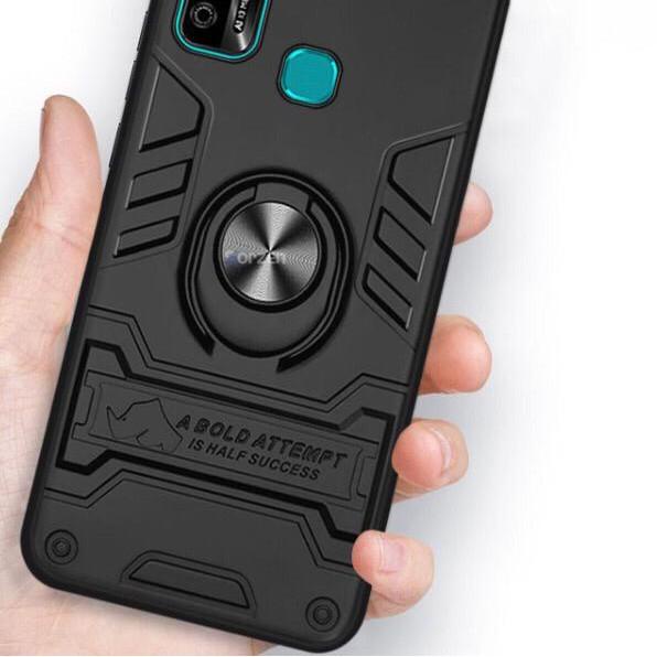 ♡ Case Infinix Note 8 Hot 10S 9 Hot 9 Play Hot 8 Smart 4 Smart 5 Softcase Terbaru Armor Premium Ring