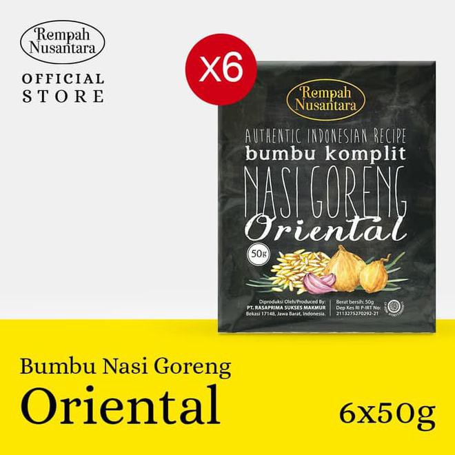 

F2QF REMPAH NUSANTARA BUMBU NASI GORENG ORIENTAL 50 GRAM 6 SACHET OAIE