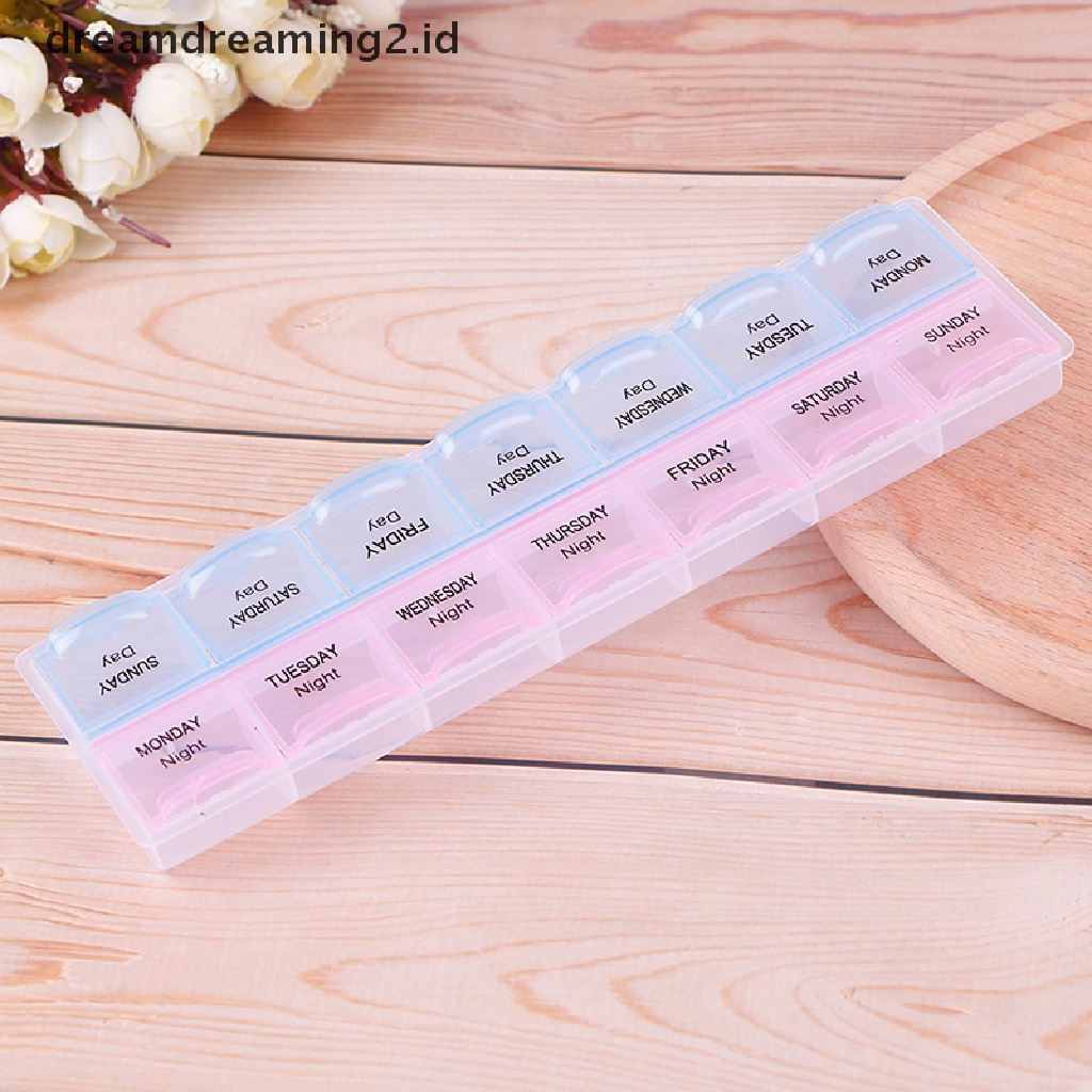 1pc Kotak Dispenser Organizer Obat Pil / Tablet 7 Hari / Mingguan