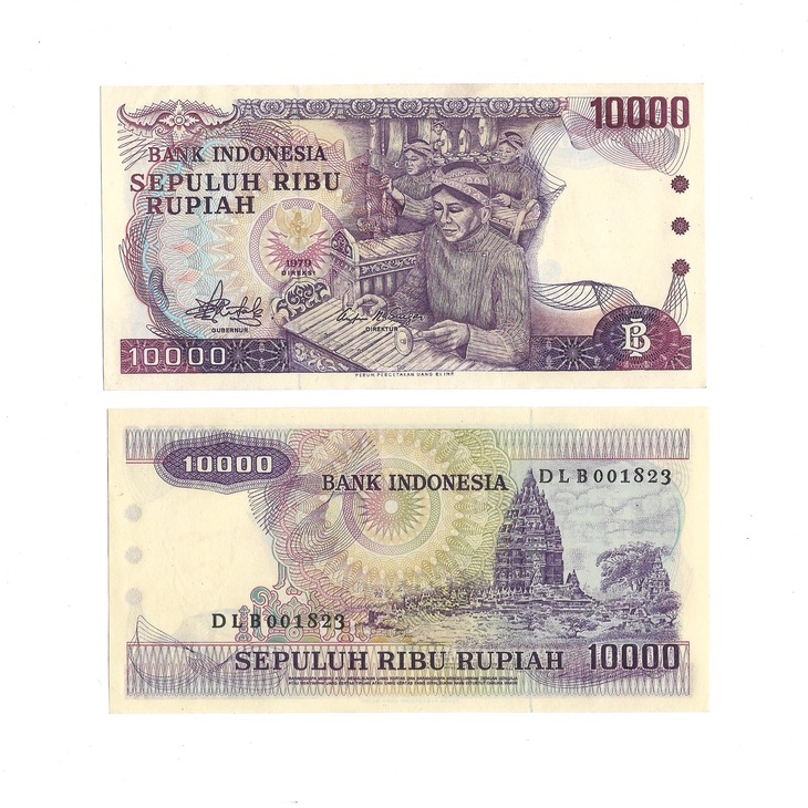 Uang kuno Indonesia 10000 Rupiah 1979 Seri Gamelan