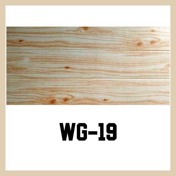 Jebelgrosir 511 COD  Wallpaper Dinding Foam 3D Kecil Motif Kayu / walpaper dinding Foam 50gr-WG - 19
