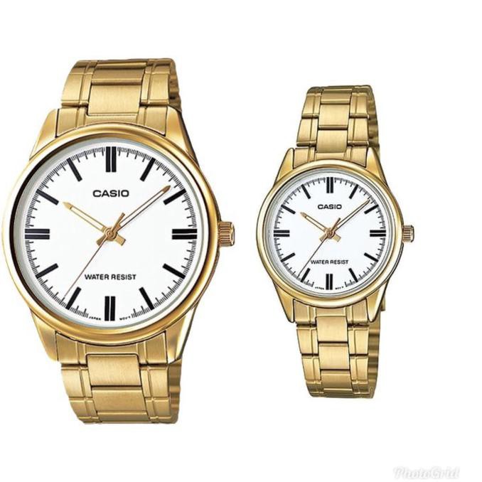 Jam Tangan Couple Casio Mtp-V005G & Ltp-V005G L Original Toko.Feranika