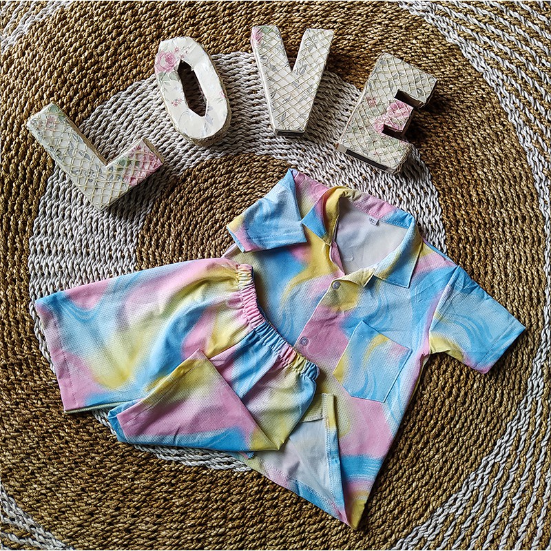 Piyama Set Tie Dye Anak 1-5 Tahun