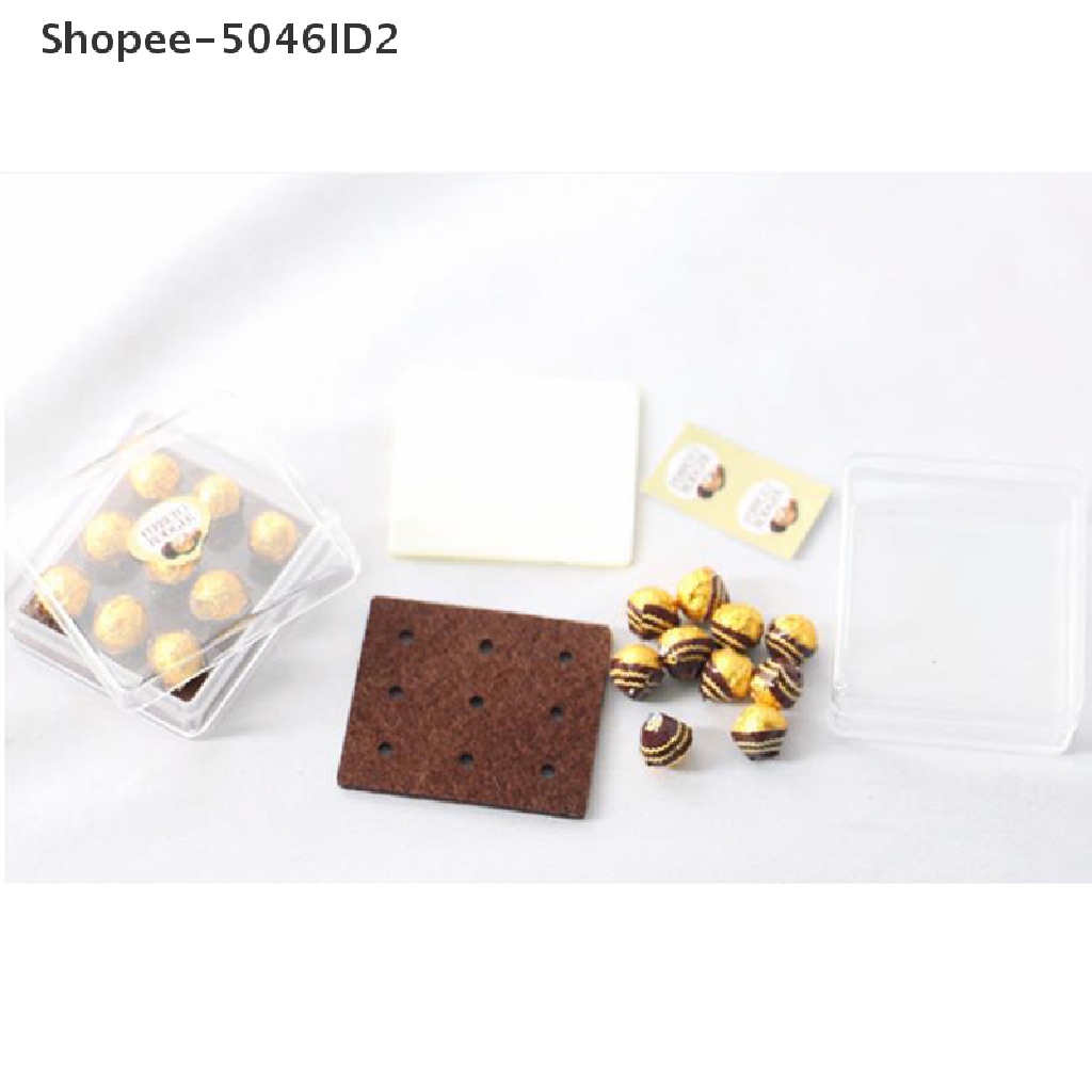 Shopee-5046id2 Mainan Miniatur Kotak Coklat Skala 1: 12 Untuk Aksesoris Dapur Rumah Boneka