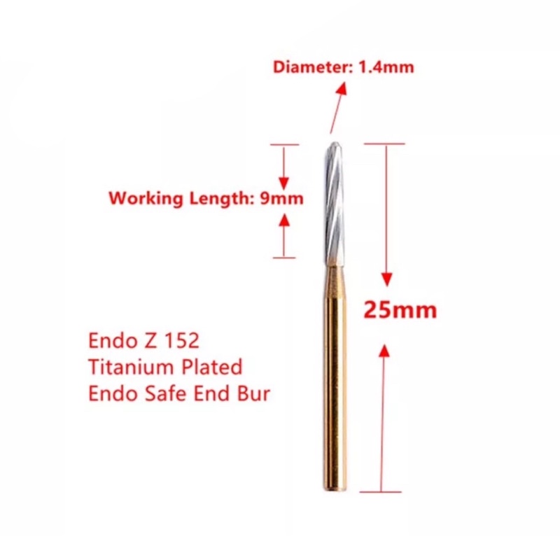 Bur endo-z endo z bur carbide tungsten dental drill titanium / akses access endodontic