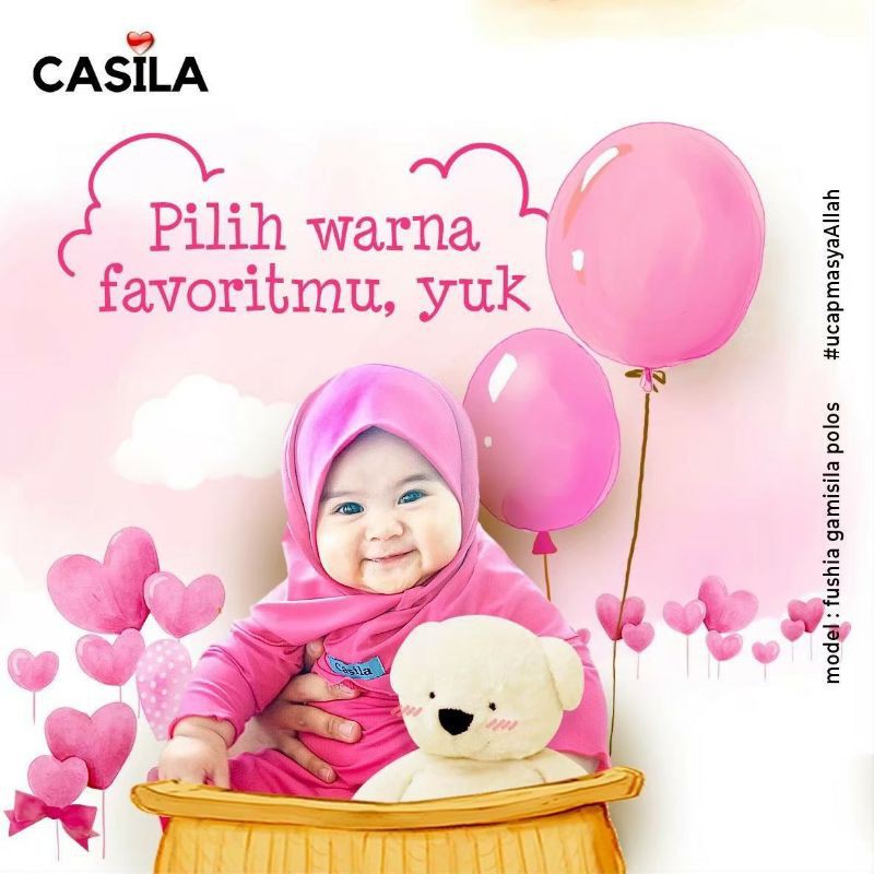 Gamis Casila Polos 6m 1y 2y 3y