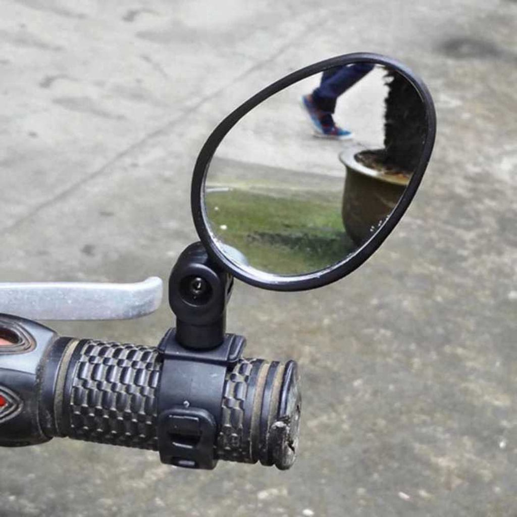 SPION TELUR Spion Sepeda Oval Besar 7cm 360 Rotation Rearview Adjustable 1pcs Original Murah