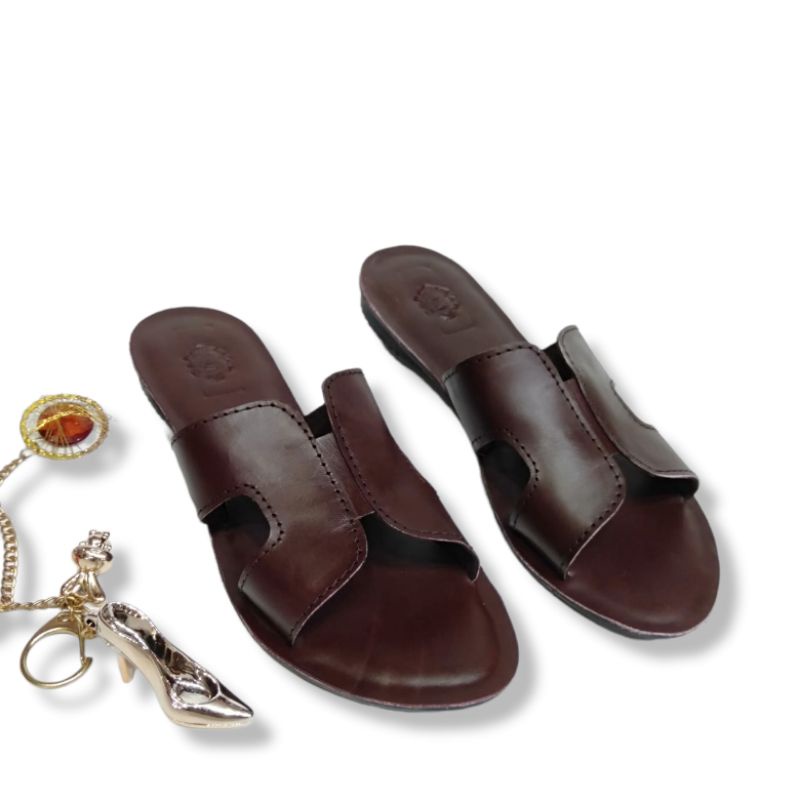 LWR leather Sandal Wanita Cewek Full Kulit Asli Sampai Tapak